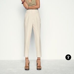 Zara High Waisted Straight Leg Trouser